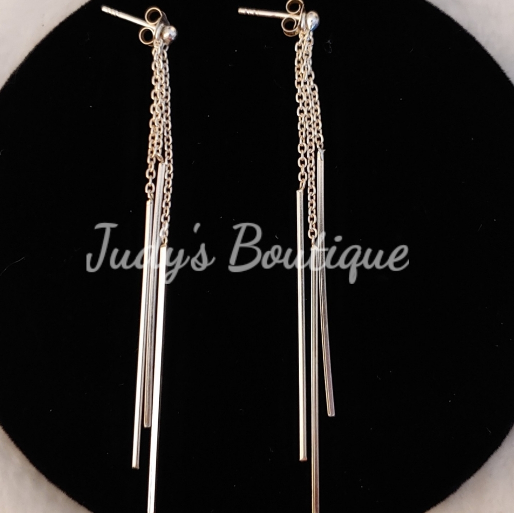 ❤️❤️Silver Bar Jacket Earrings